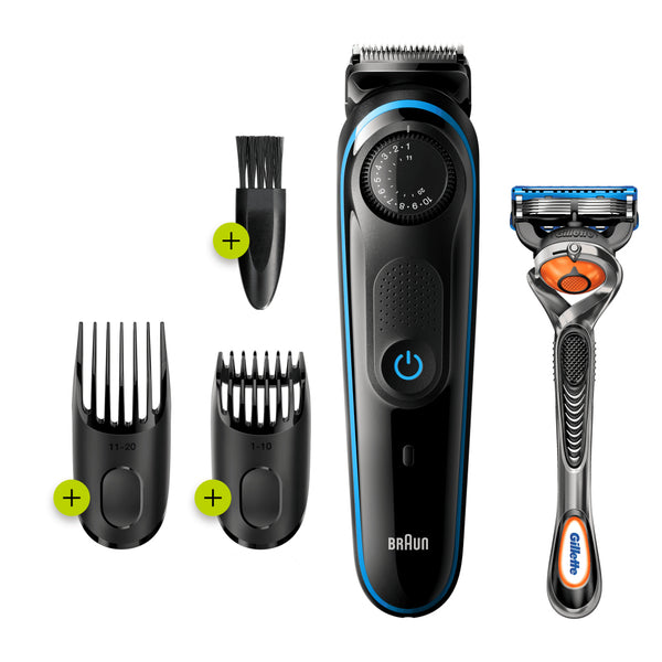 Braun BT3240 Baard-Haartrimmer Zwart/Blauw