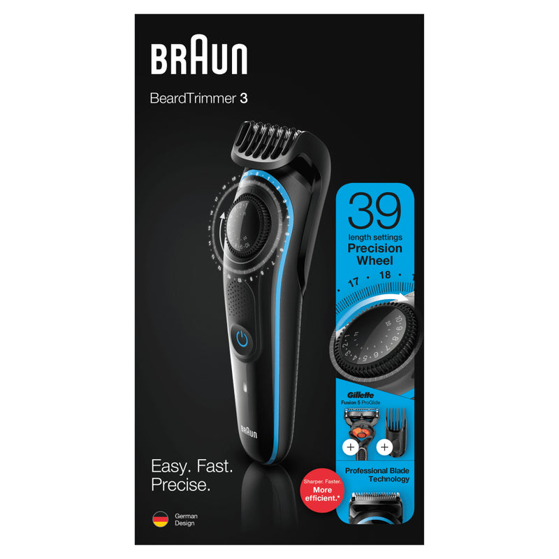 Braun BT3240 Baard-Haartrimmer Zwart/Blauw