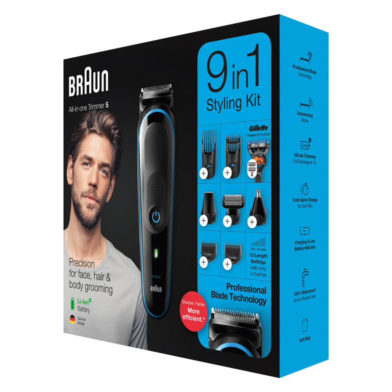 Braun MGK5280 9in1 Trimset Zwart/Blauw