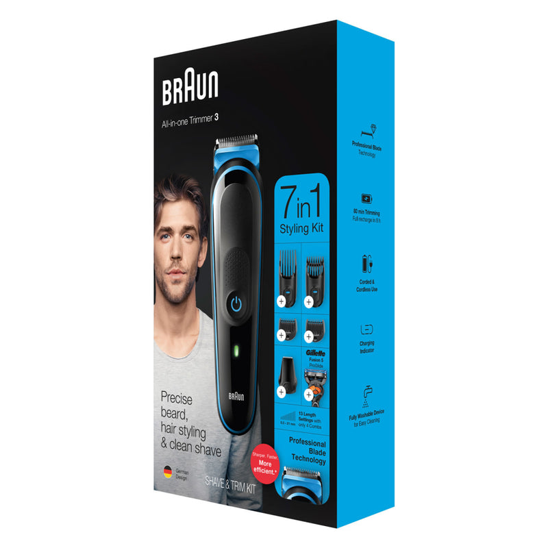 Braun MGK3245 7in1 Trimset Zwart/Blauw