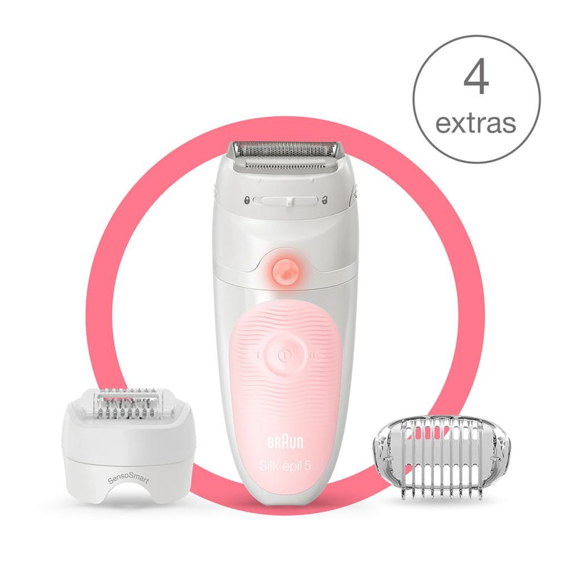 Braun SE5-620 Silk-&eacute;pil 5 Wet and Dry Epilator Roze/Wit