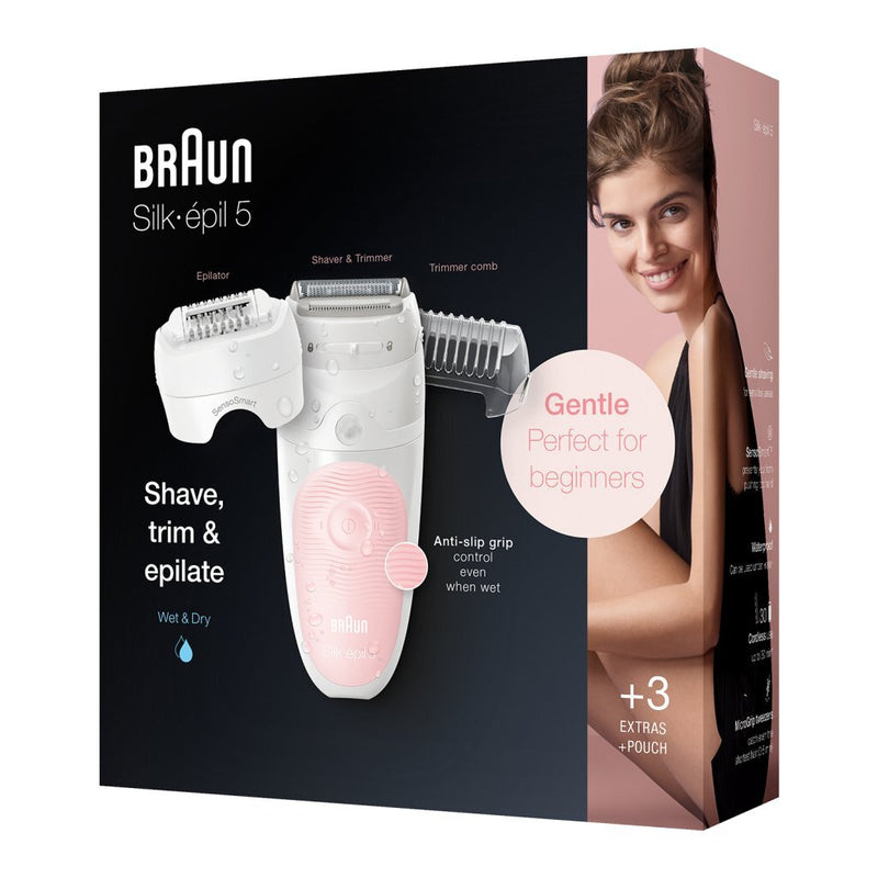 Braun SE5-620 Silk-&eacute;pil 5 Wet and Dry Epilator Roze/Wit