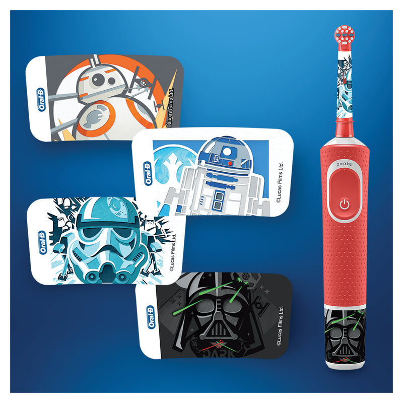 Oral-B Kids Star Wars Elektrische Tandenborstel Rood/Wit