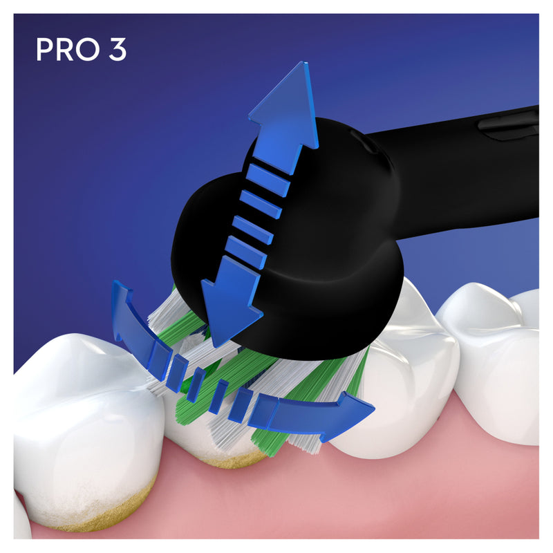 Oral-B PRO3 Elektrische Tandenborstel 2 Stuks Zwart