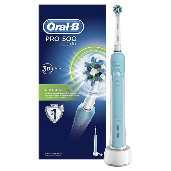 Oral-B PRO500 Cross Action Elektrische Tandenborstel Blauw/Wit