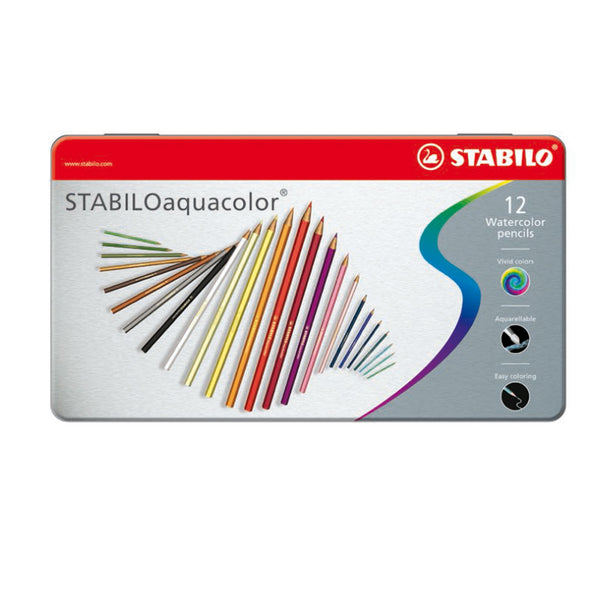 STABILO Aquacolor Metalen Doos, 12st.