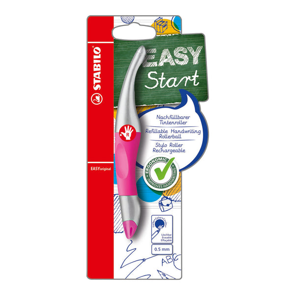 Stabilo Easy Original Rechts Neon Roze + 1 Medium Refill