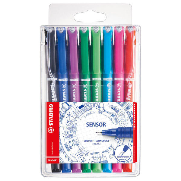 STABILO SENSOR - Fineliner 0.3 mm - Set Met 8 Stuks