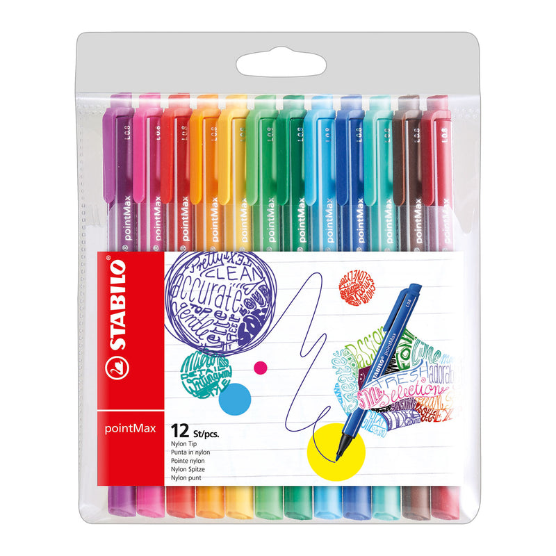 STABILO pointMax - Hardtip Fineliner - Set 12 Stuks