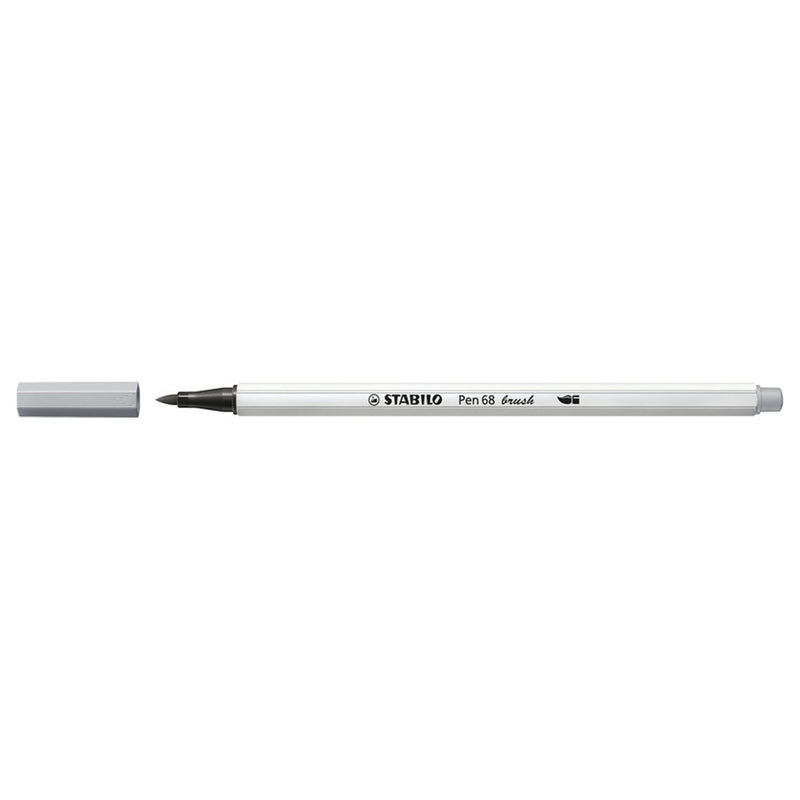 STABILO Pen 68 Brush 95 - Koud Grijs