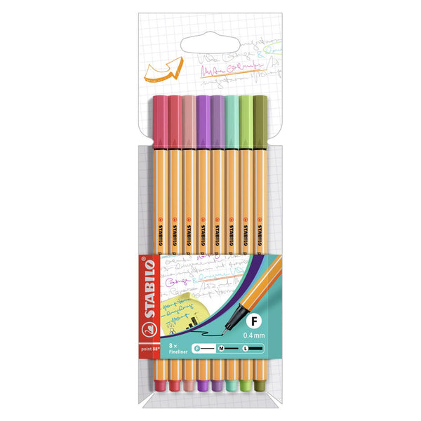 STABILO point 88 - Fineliner - Set Met 8 Stuks