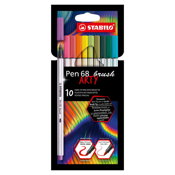 STABILO Pen 68 Brush Arty etui 10 stuks