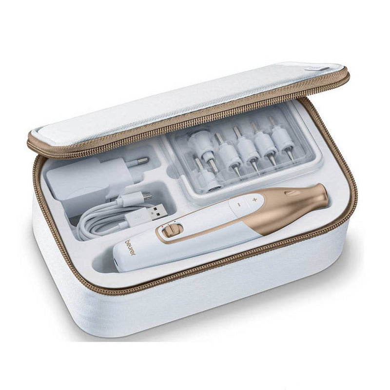 Beurer MP64 Manicure-Pedicureset met 10 Hulpstukken Goud/Wit