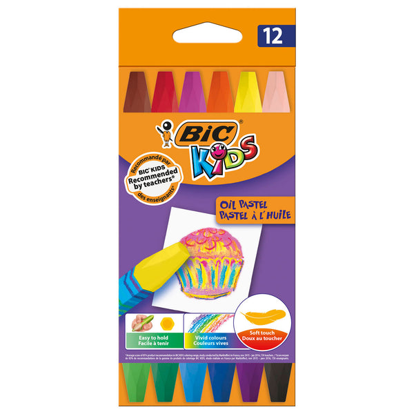 BIC Kids Olie Pastel Krijtjes, 12st.