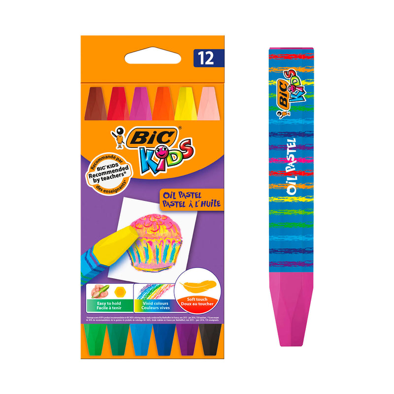 BIC Kids Olie Pastel Krijtjes, 12st.