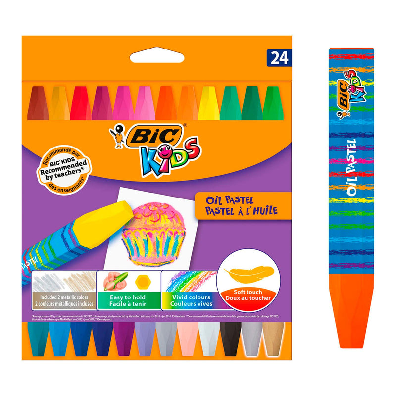 BIC Kids Olie Pastel Krijtjes, 24st.