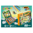 BIC Kids Safari Kleurkoffer, 88dlg.