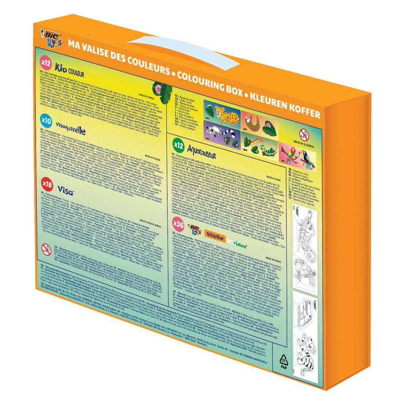 BIC Kids Safari Kleurkoffer, 88dlg.