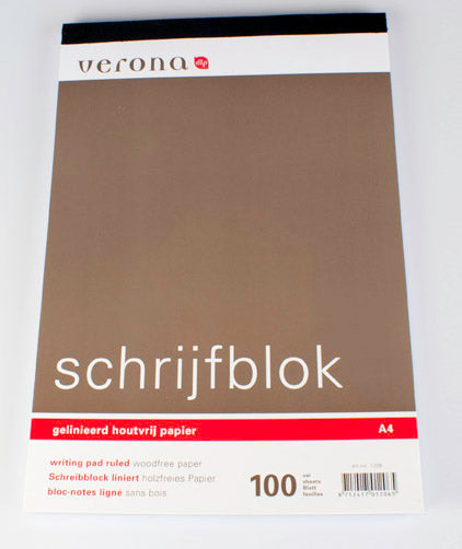 5 schrijfblokken A4 100 vel verona 1206
