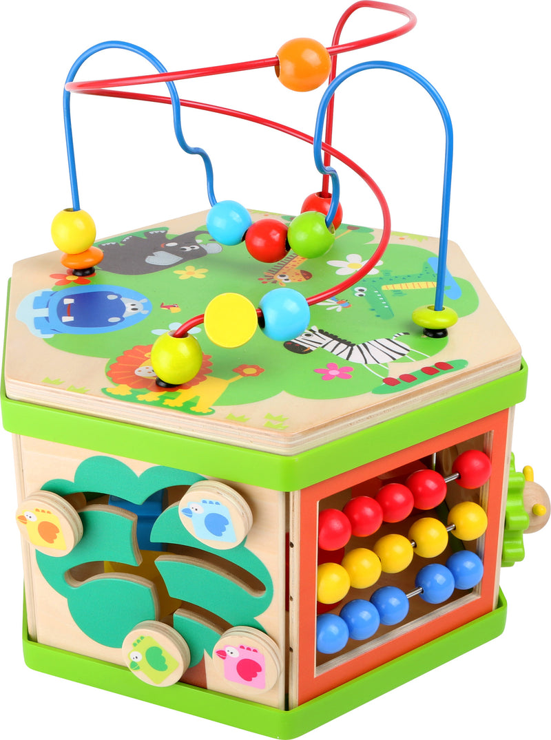 Small Foot - Houten Activitetenkubus met Motoriekspiraal Safari