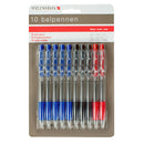 10 balpennen met rubber grip Verona 1570
