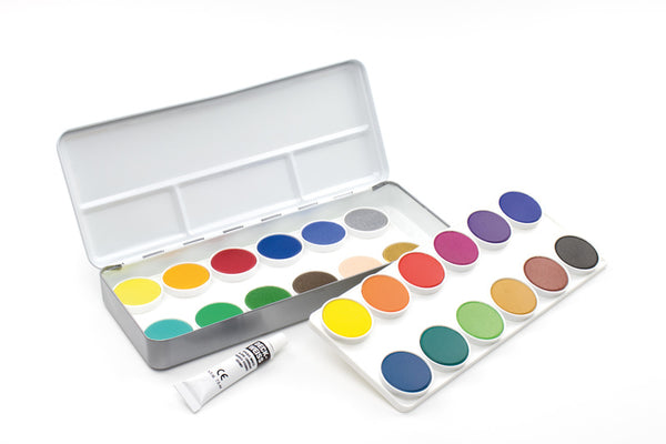 Kangaro K-FI424 Verftablet 30mm Waterverf Dekkend 24 Stuks