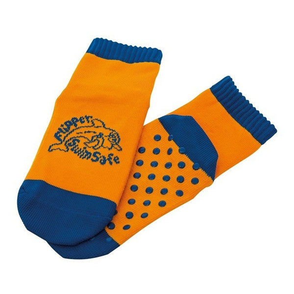 Swimsafe Aquasokken Flipper met Anti-Slip Zolen 27-30 Oranje/Blauw