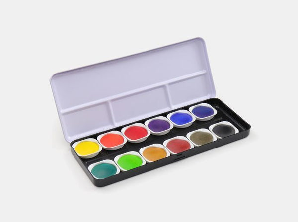 Finetec K-FI-LT12 Verftablet Aquarel 30 Mm, 12 Stuks In Blik