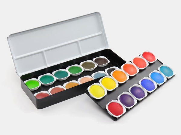 Finetec K-FI-LT24 Verftablet Aquarel 30 Mm, 24 Stuks In Blik