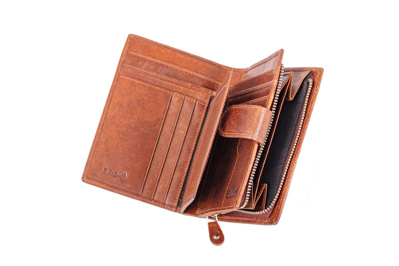 Juscha JU-42224 Portefeuille Mika Bruin Dame RFID 15x12x4,5cm