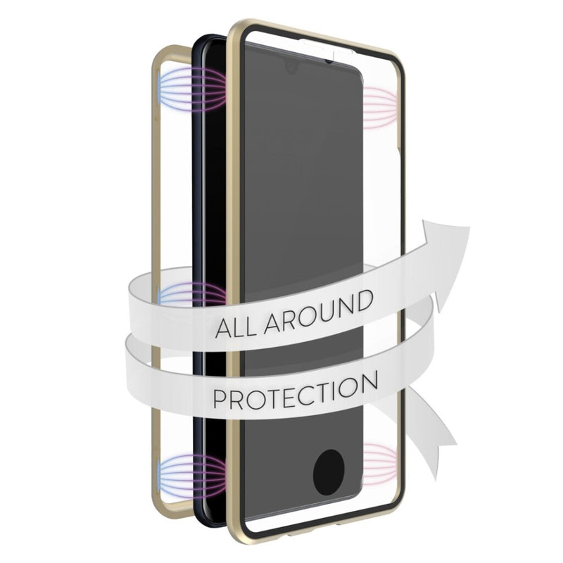 White Diamonds 360&deg; Glass Cover for Samsung Galaxy A42 5G Gold