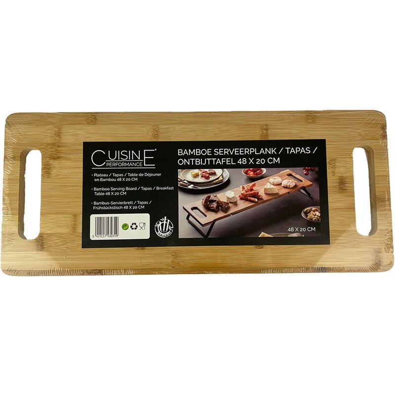 Bamboe uitklapbare Serveerplank - tapas - ontbijttafel 48x20cm