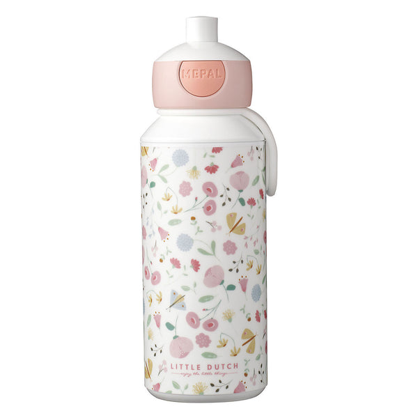 Mepal Campus Pop-Up Drinkfles Little Dutch Flowers and Butterflies 400 ml Roze/Wit