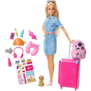 Barbie Gaat op Reis Pop met Hond + Accessoires en Stickers
