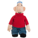 Pop pluche Buurman en Buurman - rood 35 cm - Knuffelpop Buurman en Buurman