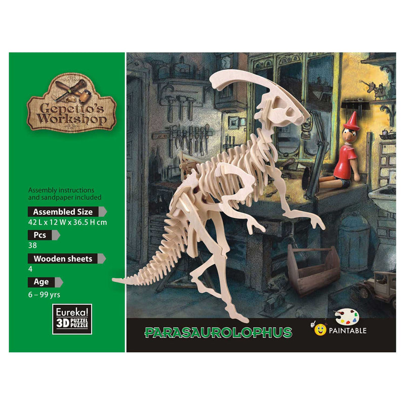 Gepetto's Workshop Houten Bouwpakket 3D - Parasaurolophus