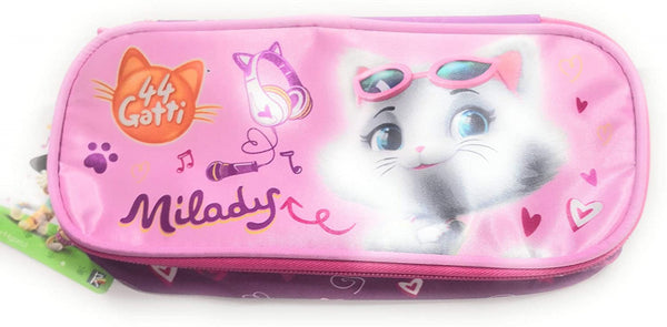 etui Katten meisjes 22 x 9 cm polyester roze