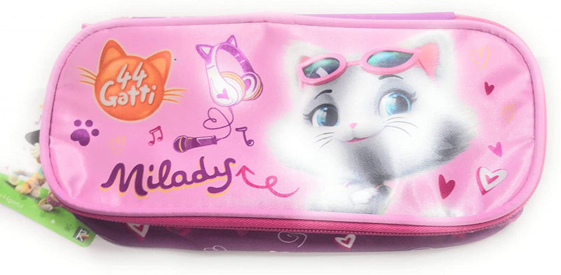 etui Katten meisjes 22 x 9 cm polyester roze