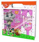 haaraccessoires meisjes roze/paars 7-delig