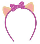 tiara met oortjes meisjes polyester paars one-size