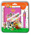 schrijfset Cats meisjes papier/hout roze 2-delig