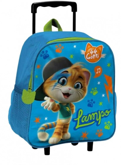 trolley rugzak Cool Cat 27 x 31 cm polyester blauw