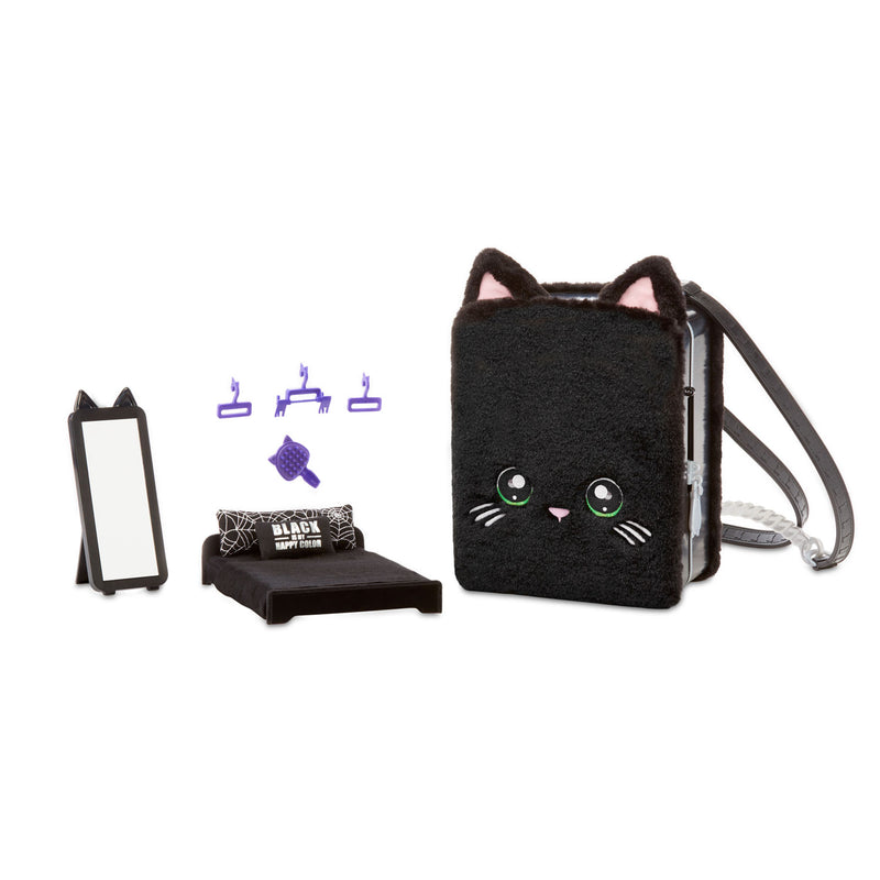 Na!Na!Na! Surprise 3-in-1 Backpack Bedroom Playset- Black