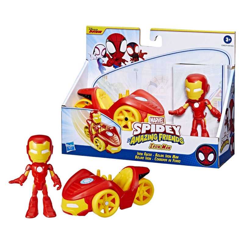 Spidey & Amazing Friends Voertuig en Figuur - Iron Man