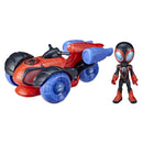 Hasbro Spidey Miles Morales Glow Tech Techno Racer + Licht en Geluid
