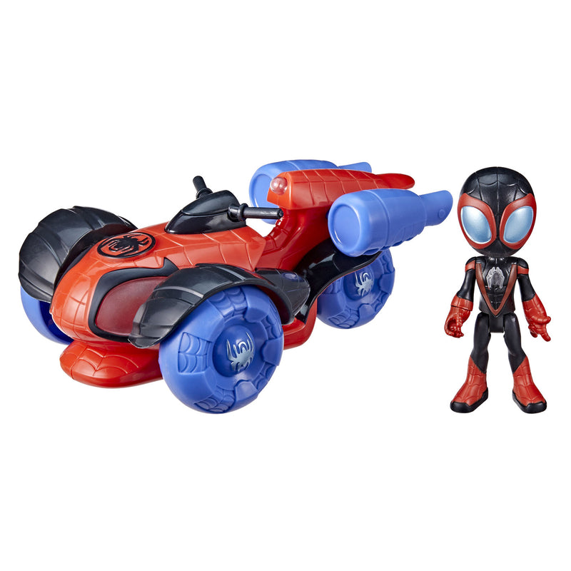 Hasbro Spidey Miles Morales Glow Tech Techno Racer + Licht en Geluid