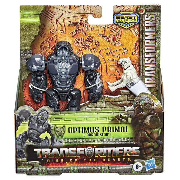 Transformers Rise of the Beasts Beast Weaponizer Actiefiguren - Optimus Primal & Arrowstripe