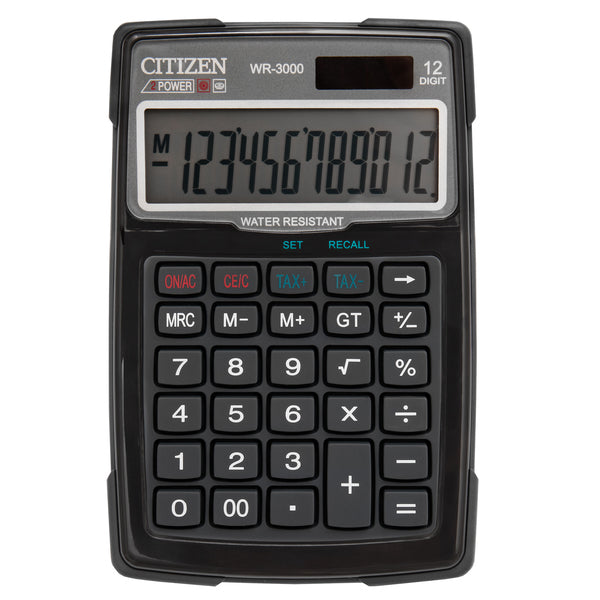 Citizen CI-WR3000 Calculator WR3000 Outdoor Desktop BusinessLine Black