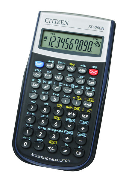 Citizen CI-SR260N Calculator Wetensch. SR260N Cool4School Black