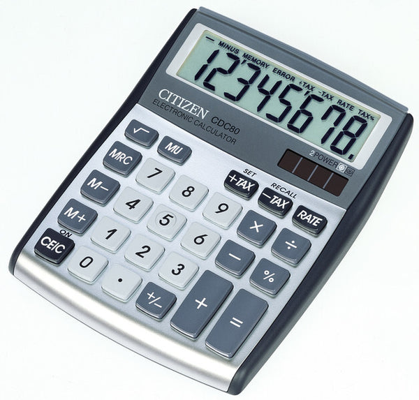 Citizen CI-CDC80 Calculator CDC80 C-series Desktop DesignLine Silver